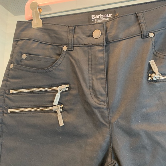 Barbour Black Skinny pants/jeans with Zipper Details - Picture 2 of 5